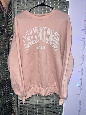 SHEIN Pink "California" Crewneck Sweatshirt